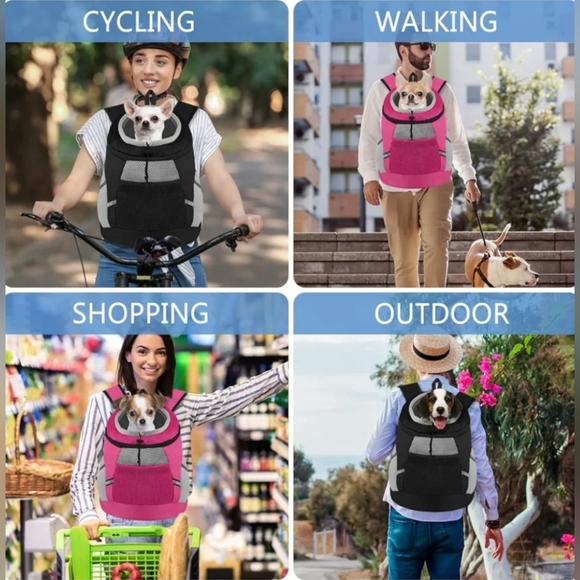 NWT Pet Carrier Backpack for Dogs - Black and Gray - Picture 6 of 8